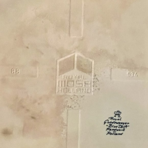 Royal Goedewaagen Blue Delft Tile ~ Plantation House - Picture 3 of 6